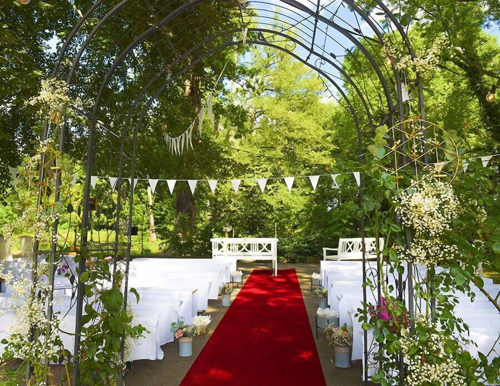 Outdoor wedding area
