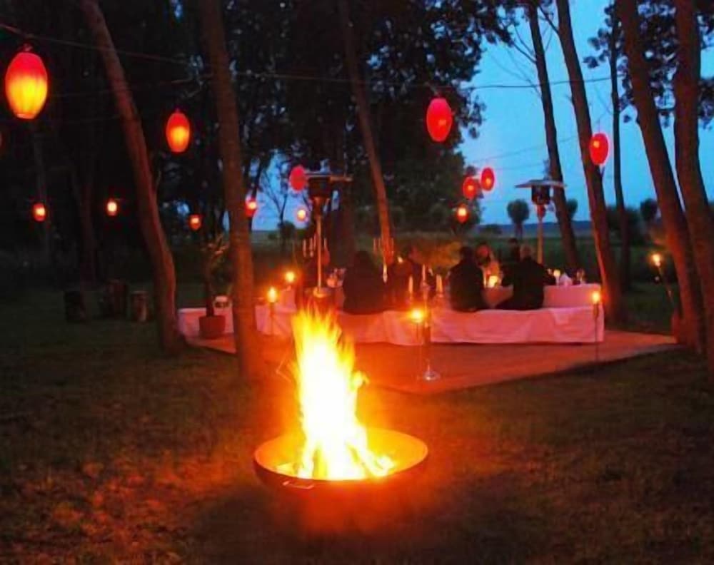 Outdoor banquet area