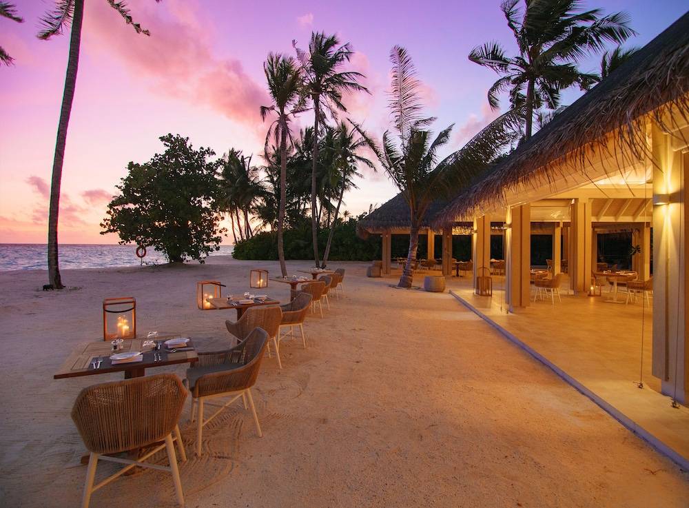 Outdoor banquet area