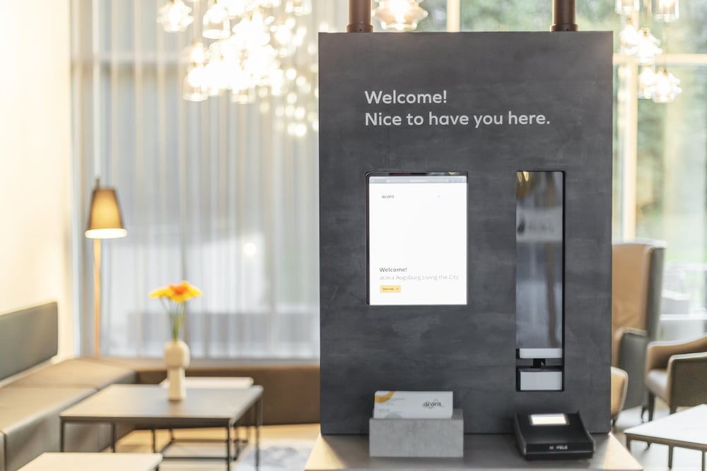 Check-in/check-out kiosk