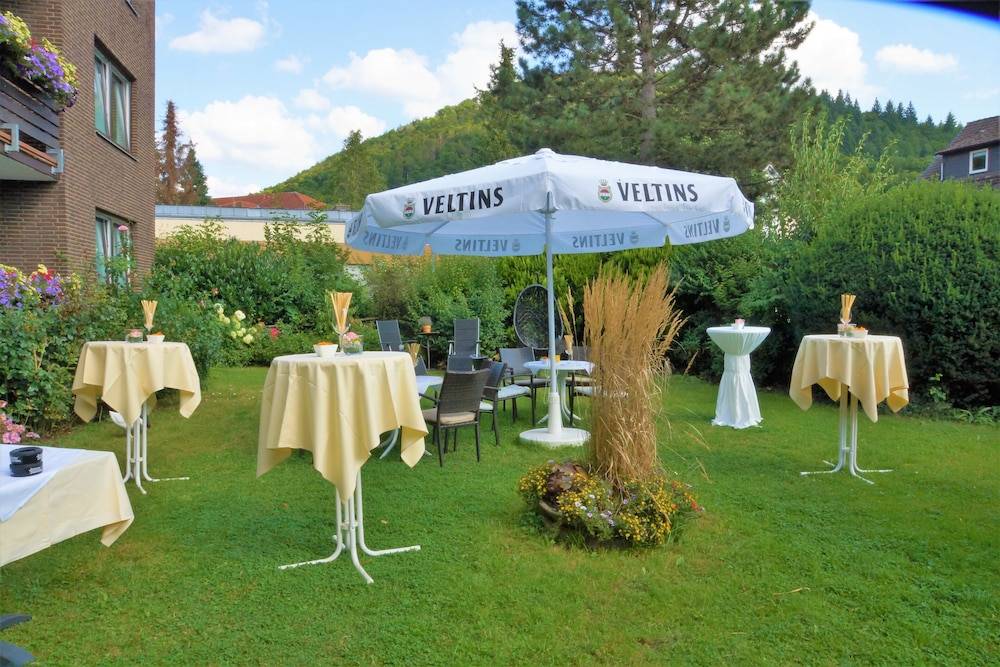Outdoor banquet area