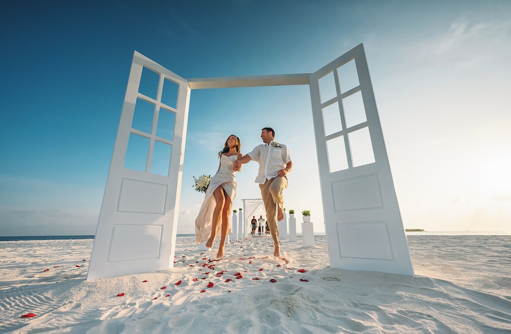Outdoor wedding area