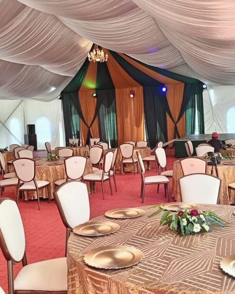 Outdoor banquet area