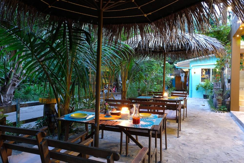 Outdoor banquet area