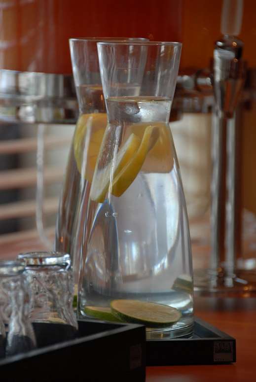 water at breakfast