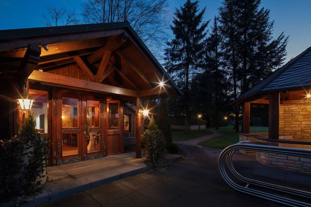 Outdoor banquet area