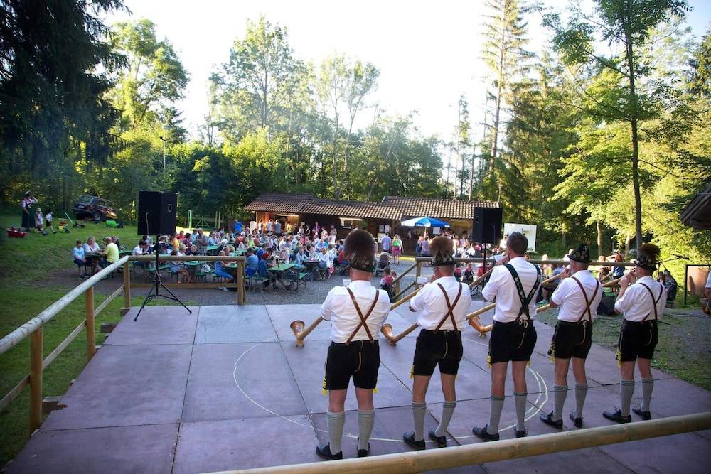 Outdoor banquet area
