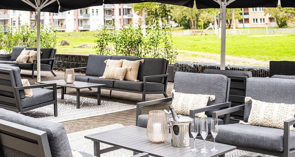 Outdoor wedding area