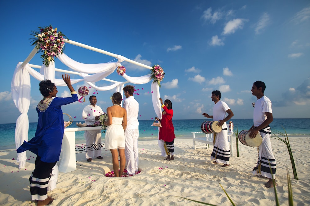 Outdoor wedding area