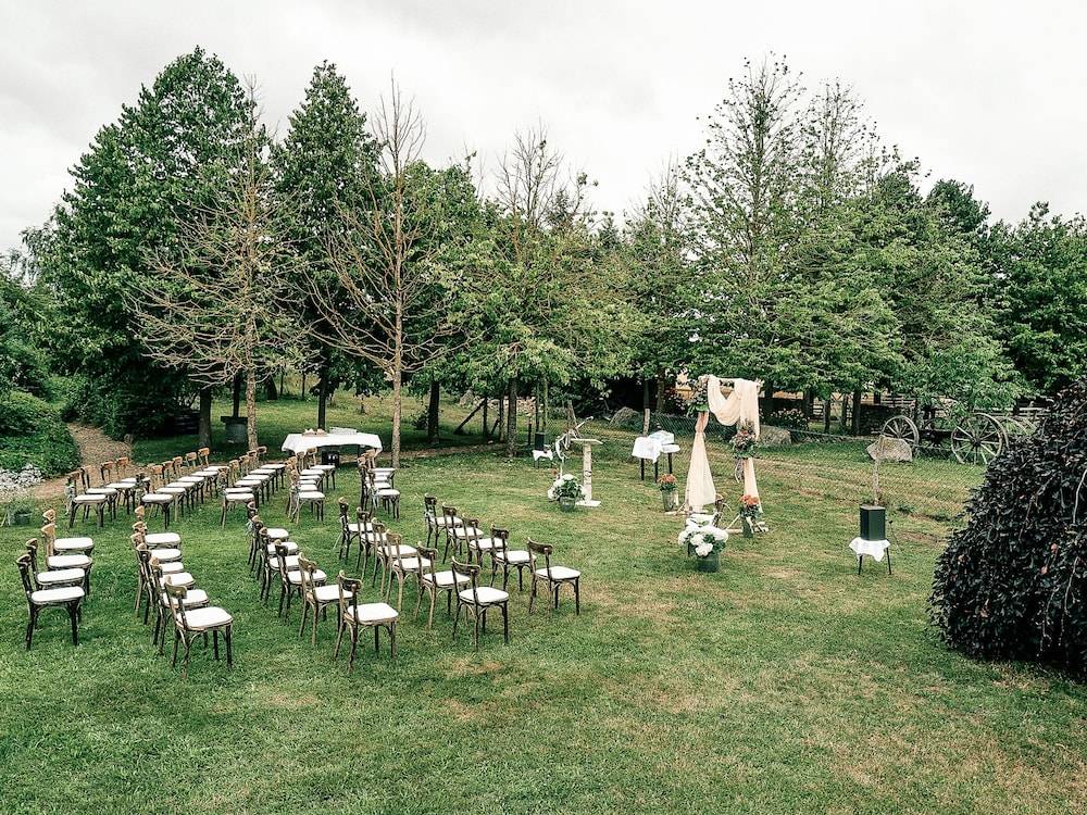 Outdoor wedding area