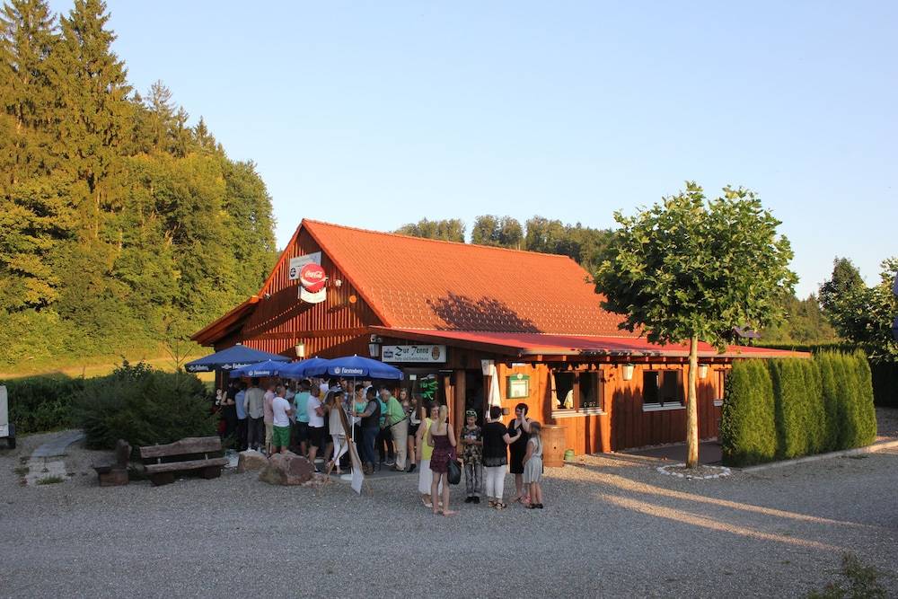 Outdoor banquet area