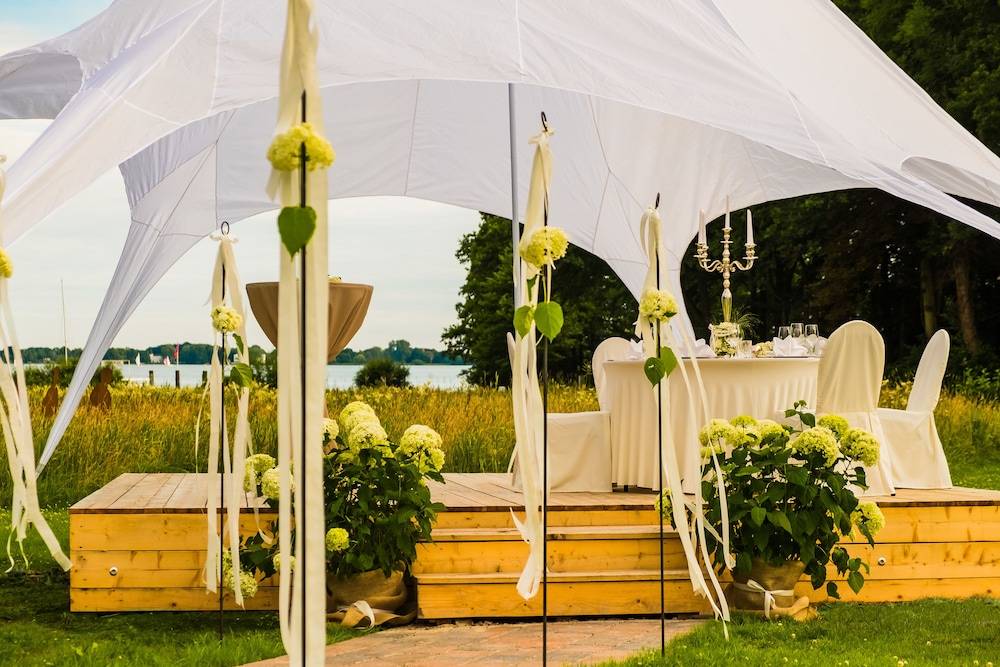 Outdoor wedding area