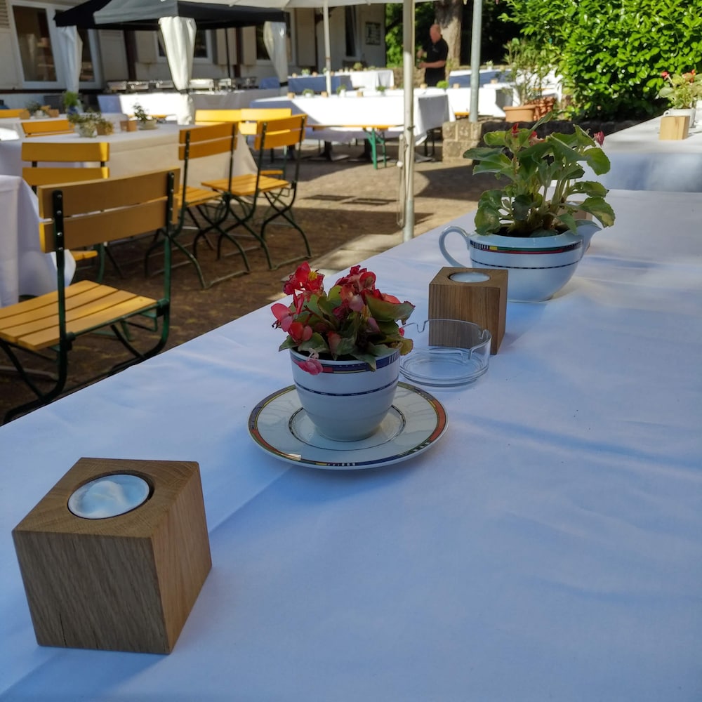 Outdoor wedding area
