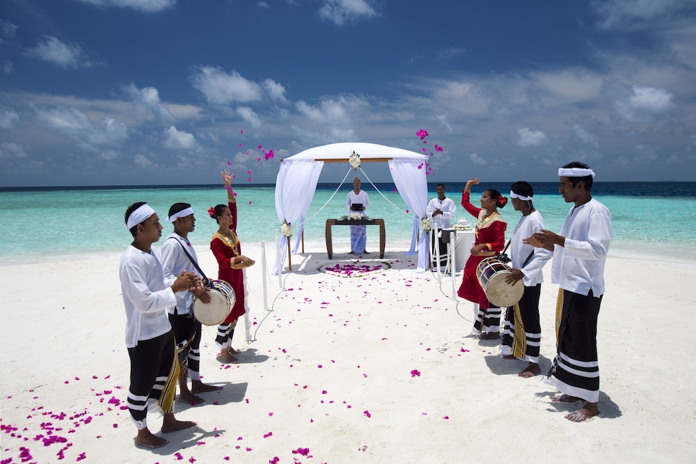 Outdoor wedding area