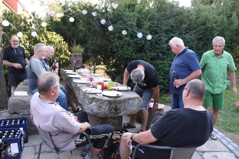 Outdoor banquet area