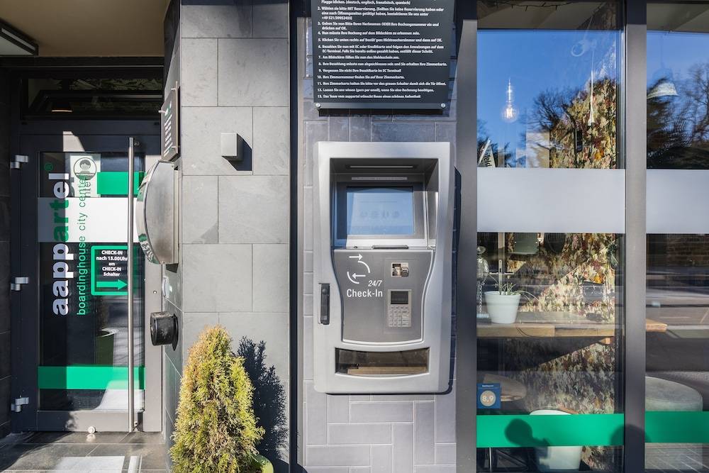 Check-in/check-out kiosk