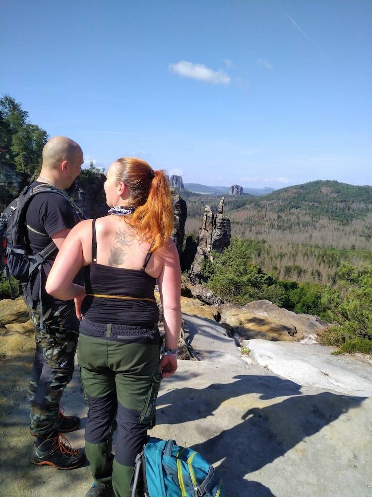 Outdoor rock climbing