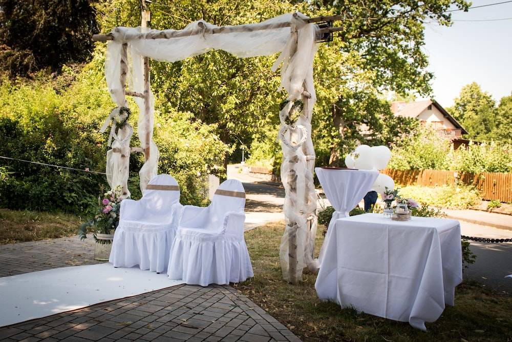 Outdoor wedding area