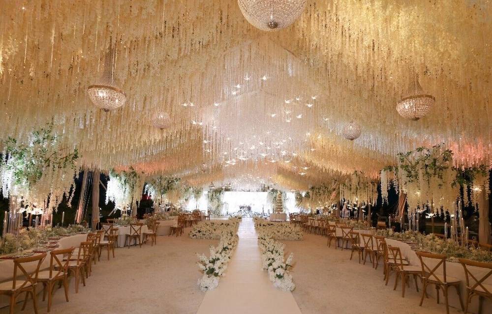 Outdoor wedding area