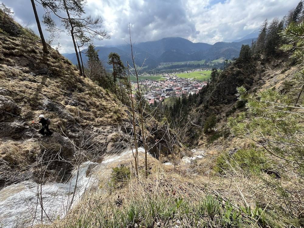 Outdoor rock climbing