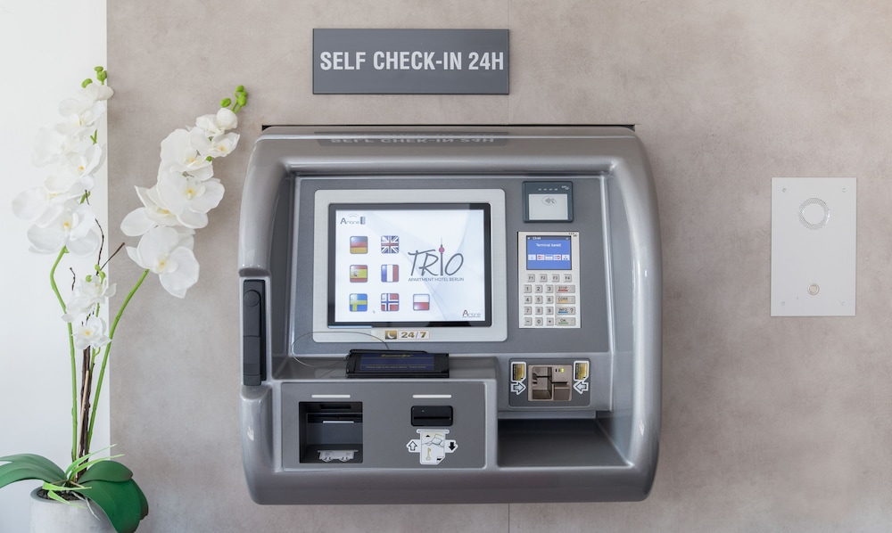 Check-in/check-out kiosk