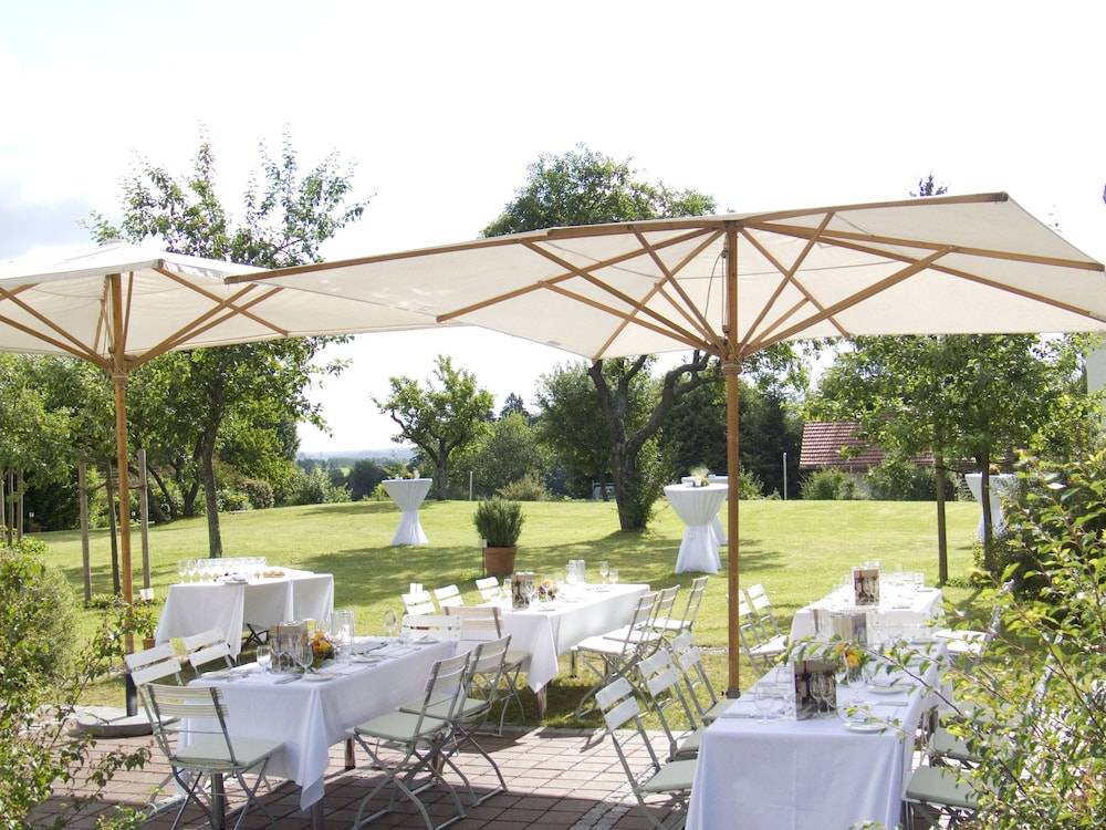 Outdoor wedding area