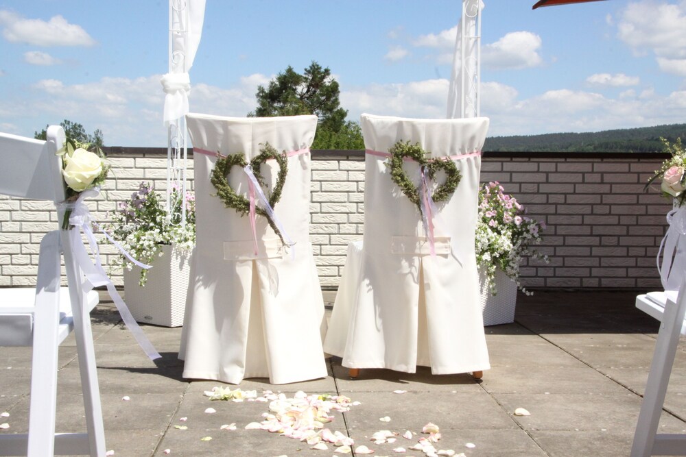 Outdoor banquet area