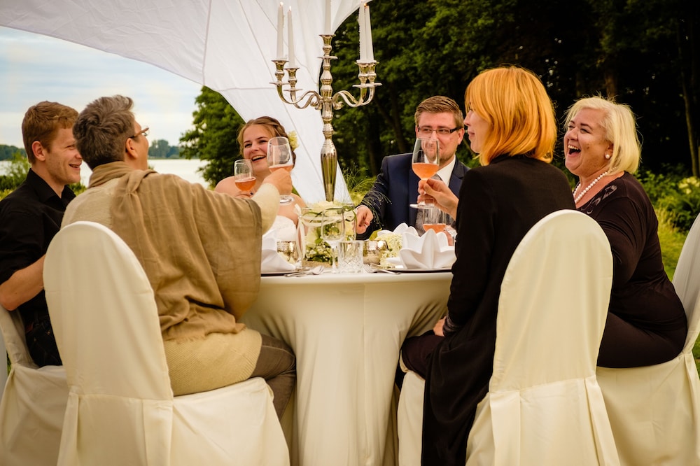 Outdoor wedding area