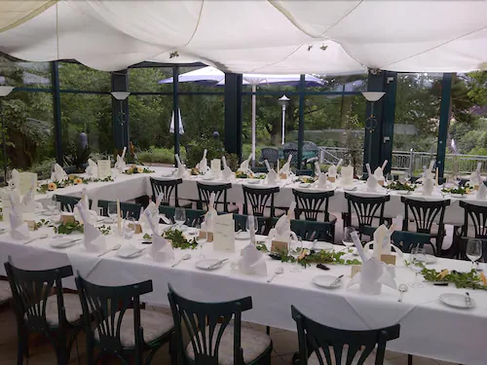 Outdoor banquet area