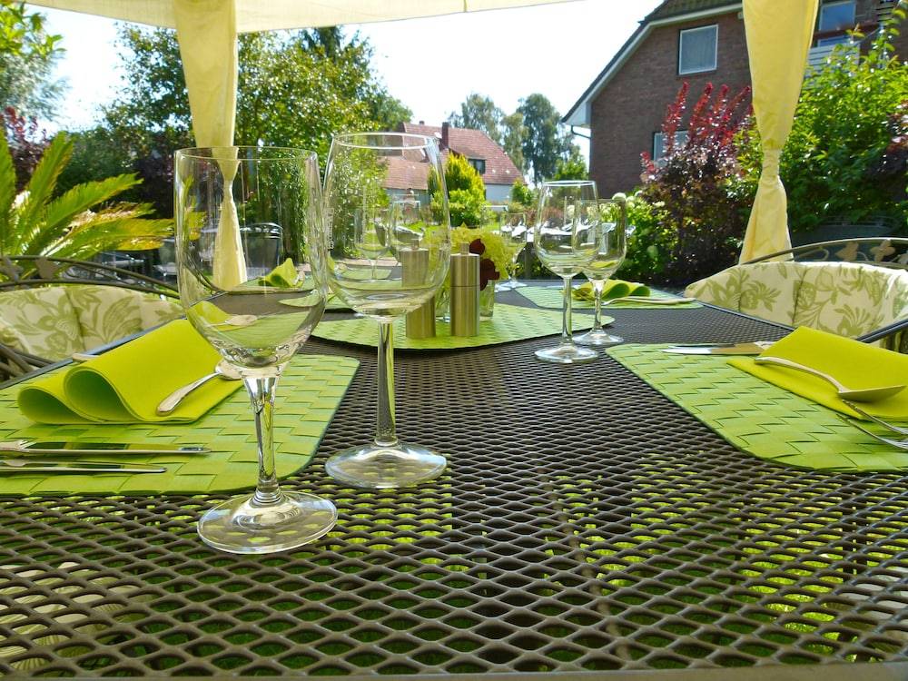 Outdoor banquet area