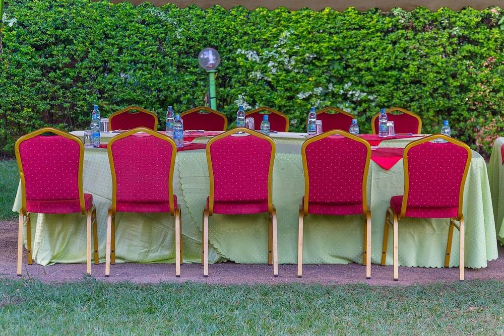 Outdoor banquet area