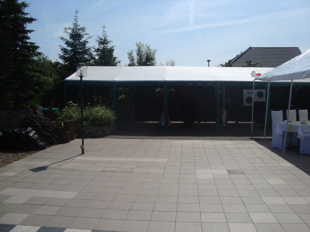 Outdoor banquet area