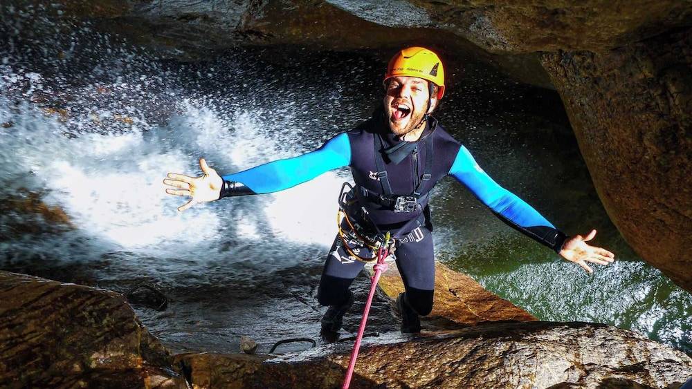 Outdoor rock climbing