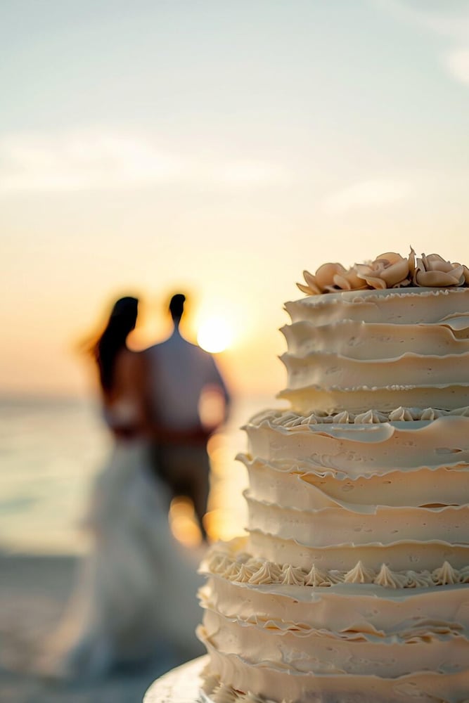 Outdoor wedding area
