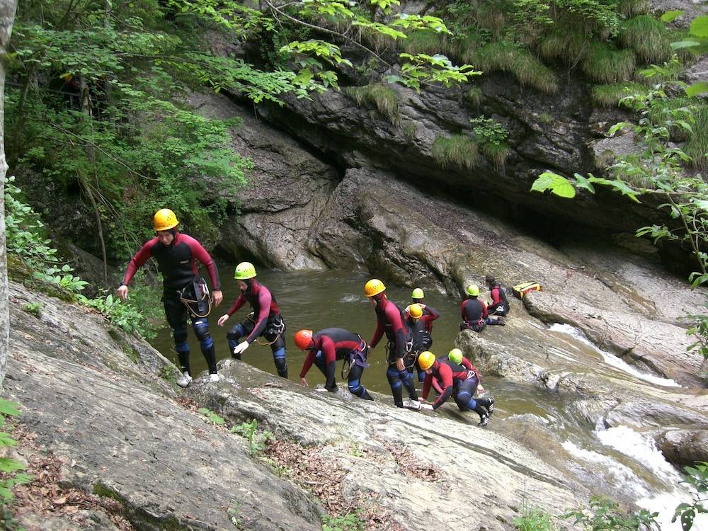 Outdoor rock climbing