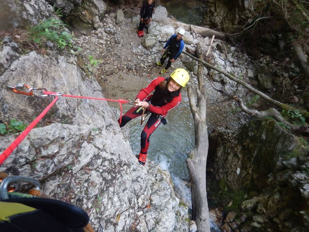 Outdoor rock climbing